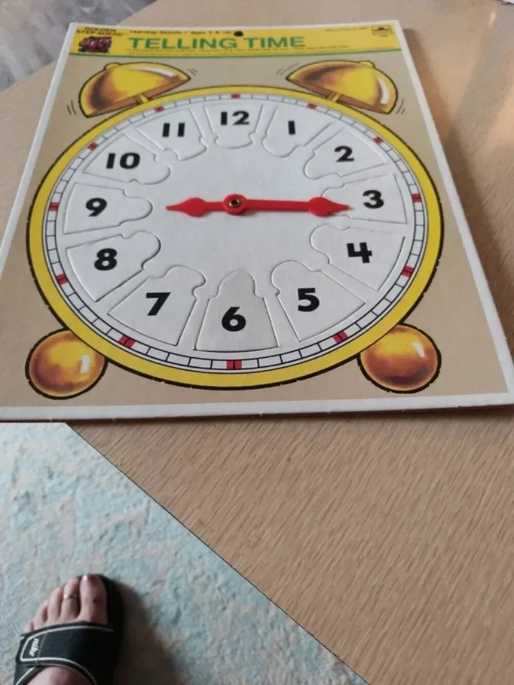 Vintage 1980's Golden Step Ahead Telling time Game Learning Activity Puzzle